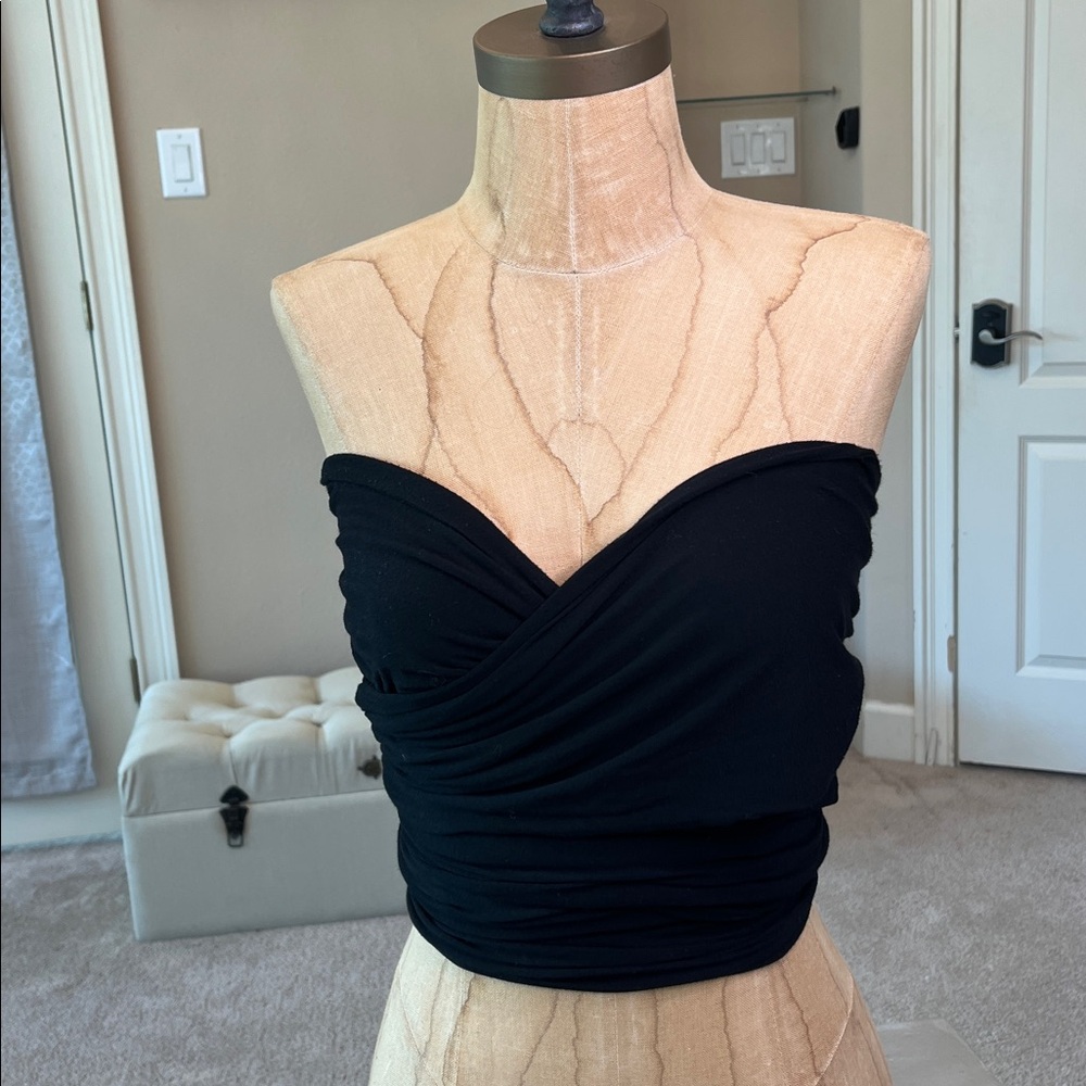 Small Verge Girl Brooklyn Baby Black Wrap Top 🖤
